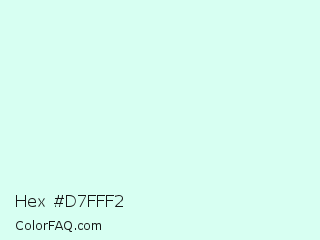 Hex #d7fff2 Color Image