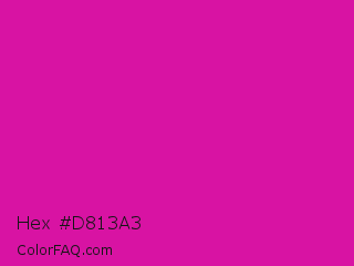 Hex #d813a3 Color Image