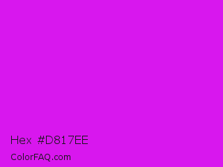 Hex #d817ee Color Image