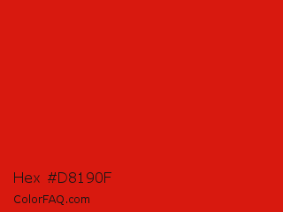 Hex #d8190f Color Image