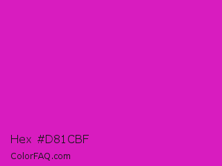 Hex #d81cbf Color Image
