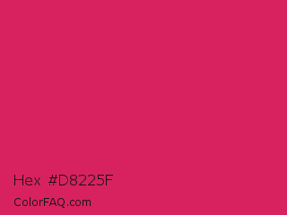 Hex #d8225f Color Image