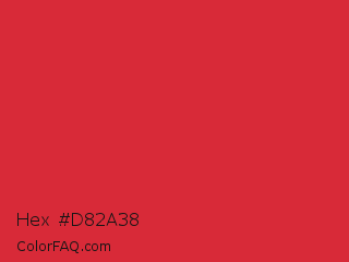 Hex #d82a38 Color Image