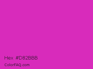 Hex #d82bbb Color Image