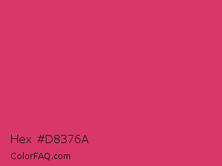 Hex #d8376a Color Image
