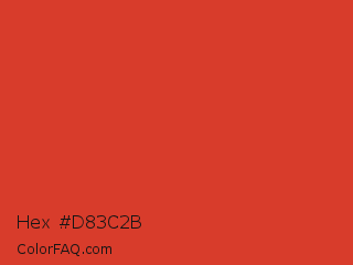 Hex #d83c2b Color Image