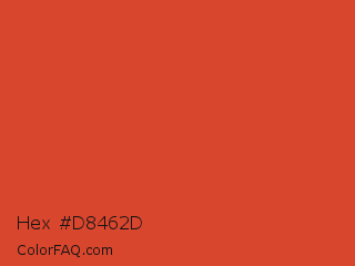 Hex #d8462d Color Image