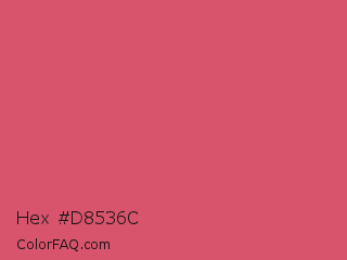 Hex #d8536c Color Image