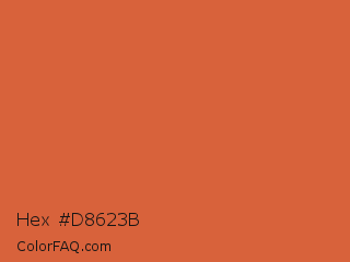 Hex #d8623b Color Image