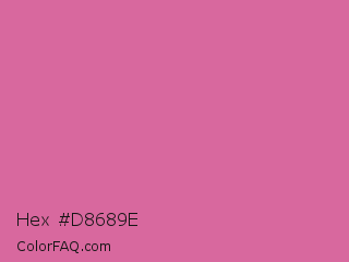Hex #d8689e Color Image