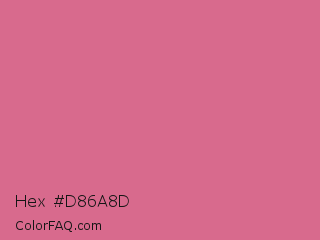 Hex #d86a8d Color Image