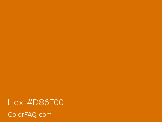 Hex #d86f00 Color Image