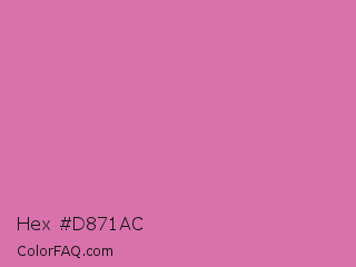 Hex #d871ac Color Image