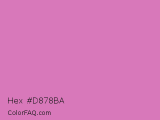 Hex #d878ba Color Image