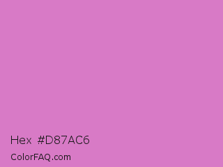 Hex #d87ac6 Color Image