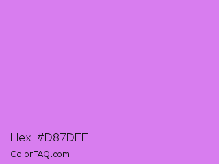 Hex #d87def Color Image