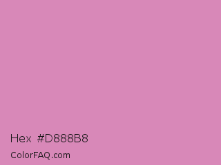 Hex #d888b8 Color Image