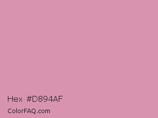 Hex #d894af Color Image
