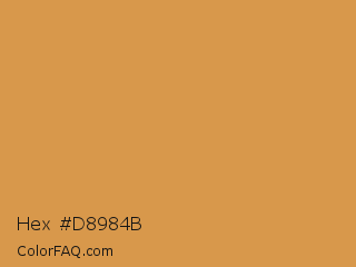 Hex #d8984b Color Image