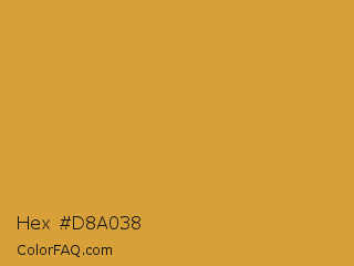 Hex #d8a038 Color Image