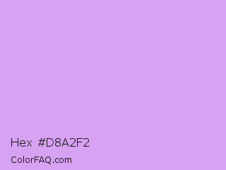 Hex #d8a2f2 Color Image