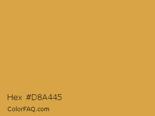 Hex #d8a445 Color Image