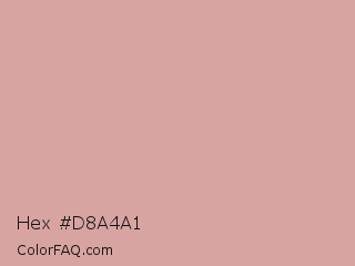 Hex #d8a4a1 Color Image