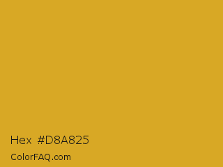 Hex #d8a825 Color Image