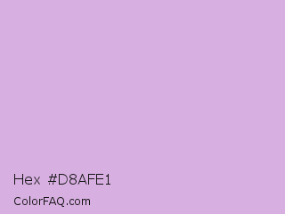 Hex #d8afe1 Color Image