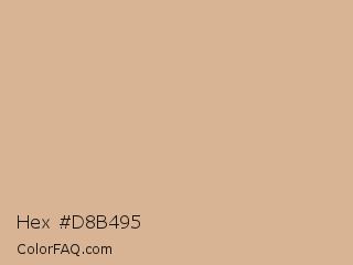 Hex #d8b495 Color Image