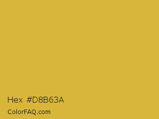 Hex #d8b63a Color Image