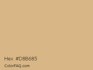 Hex #d8b685 Color Image