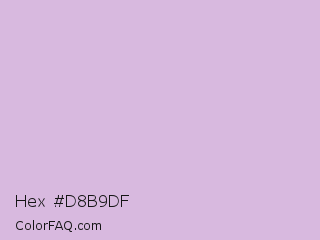Hex #d8b9df Color Image