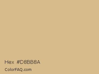 Hex #d8bb8a Color Image