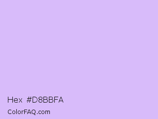 Hex #d8bbfa Color Image