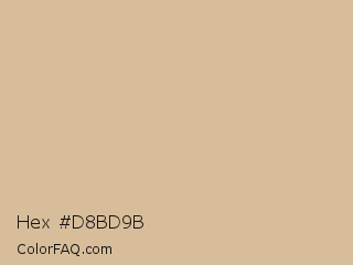 Hex #d8bd9b Color Image