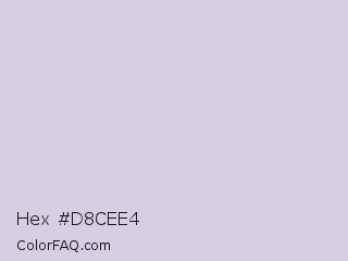 Hex #d8cee4 Color Image