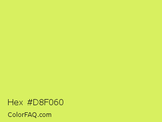 Hex #d8f060 Color Image