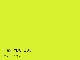 Hex #d8f230 Color Image