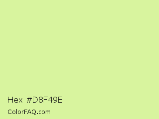 Hex #d8f49e Color Image