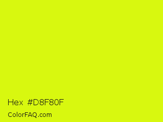 Hex #d8f80f Color Image