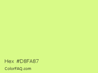 Hex #d8fa87 Color Image