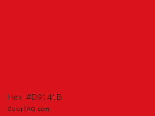 Hex #d9141b Color Image