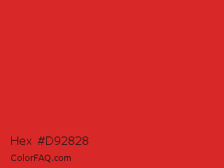Hex #d92828 Color Image