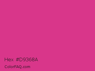 Hex #d9368a Color Image