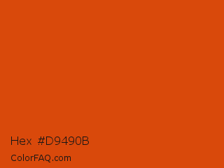 Hex #d9490b Color Image