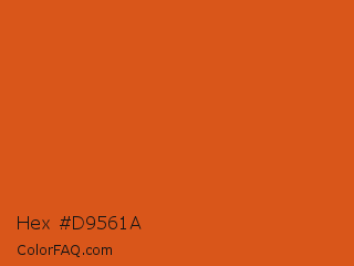 Hex #d9561a Color Image