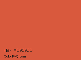Hex #d9593d Color Image