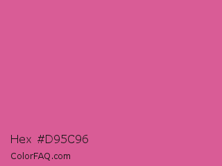 Hex #d95c96 Color Image