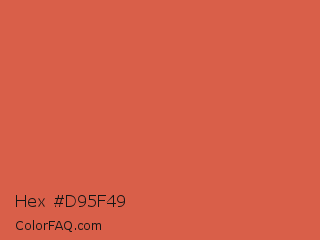 Hex #d95f49 Color Image